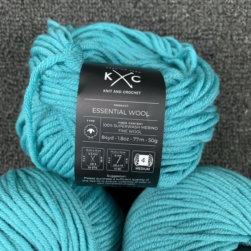 Lot Of 3 New K+C Essential Wool Waterfall Yarn Superwash Merino Discontinued - Picture 2 of 7